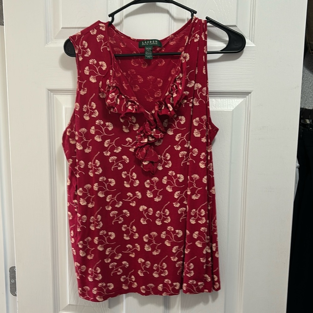 Lauren, Ralph Lauren sleeveless shirt, size 2X